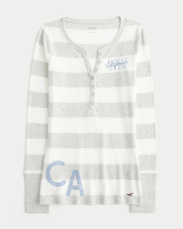 Hollister Logo Graphic Henley