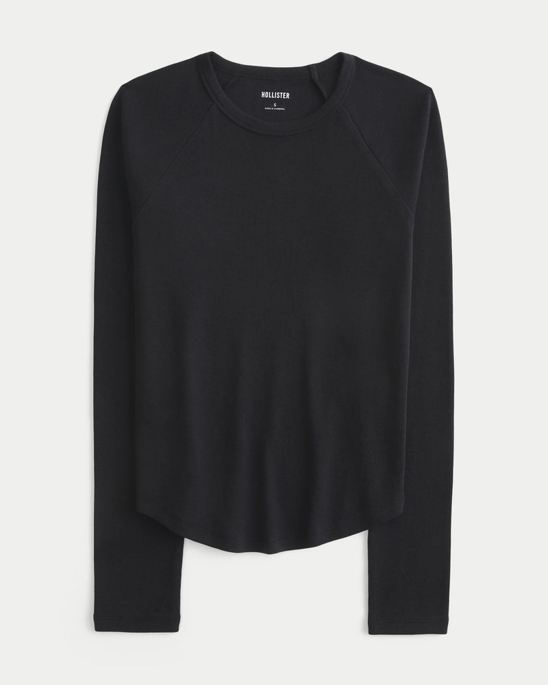 Hollister Long-Sleeve Raglan Crew T-Shirt