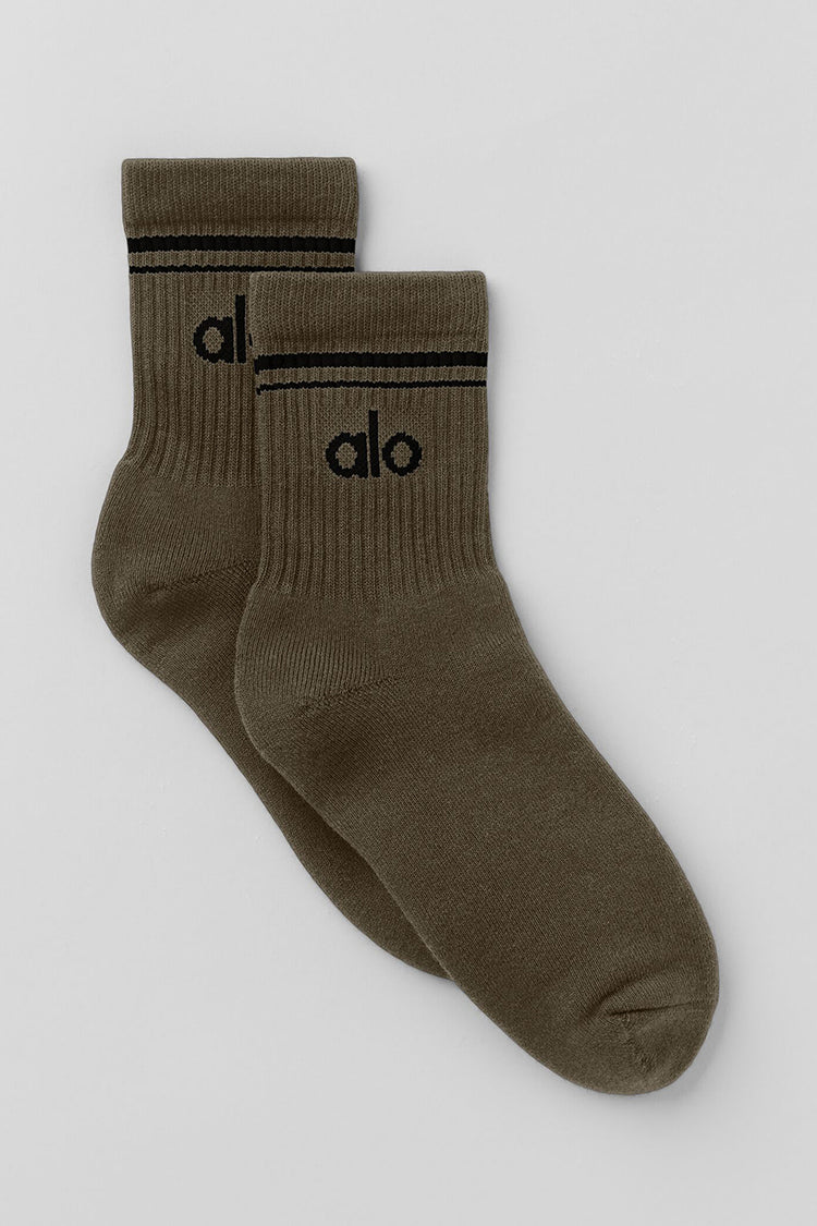 Alo Unisex Half-Crew Throwback Sock