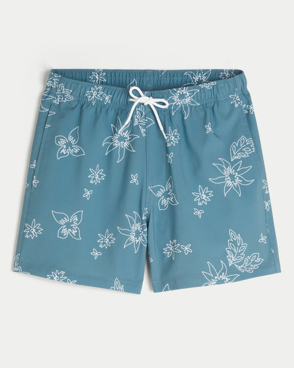 Gray Blue Floral 