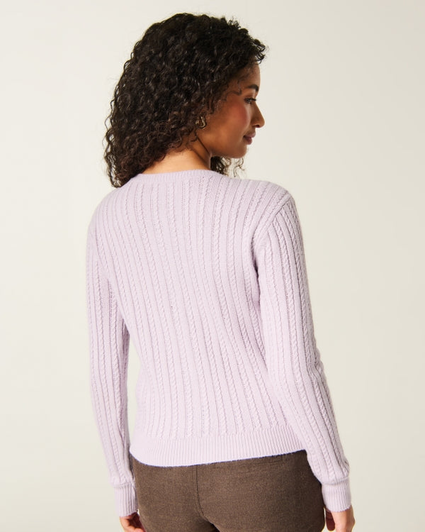 Hollister Textural Cable-Knit Cardigan