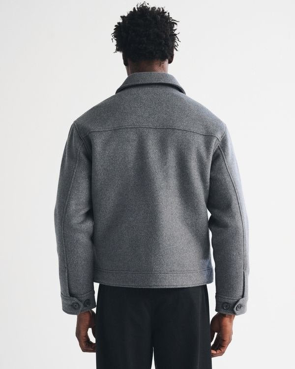 Abercrombie & Fitch Wool-Blend Zip Jacket