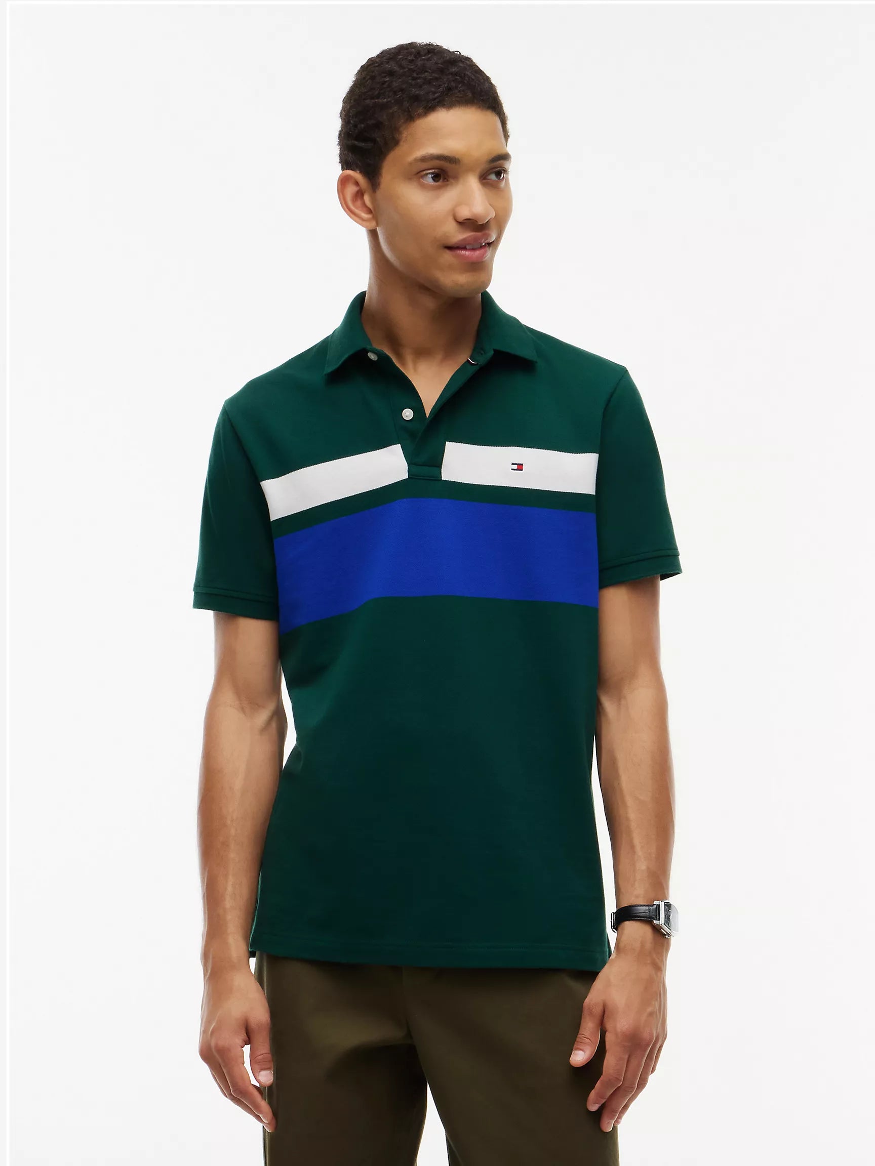 Tommy Hilfiger Regular Fit Block Stripe Polo