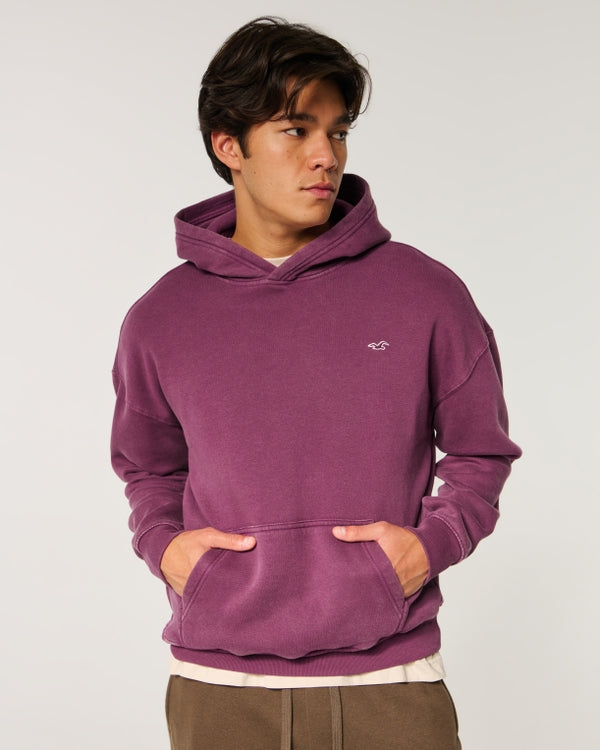 Hollister Boxy Washed Icon Hoodie