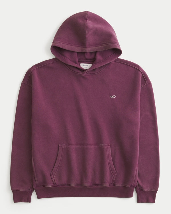 Hollister Boxy Washed Icon Hoodie