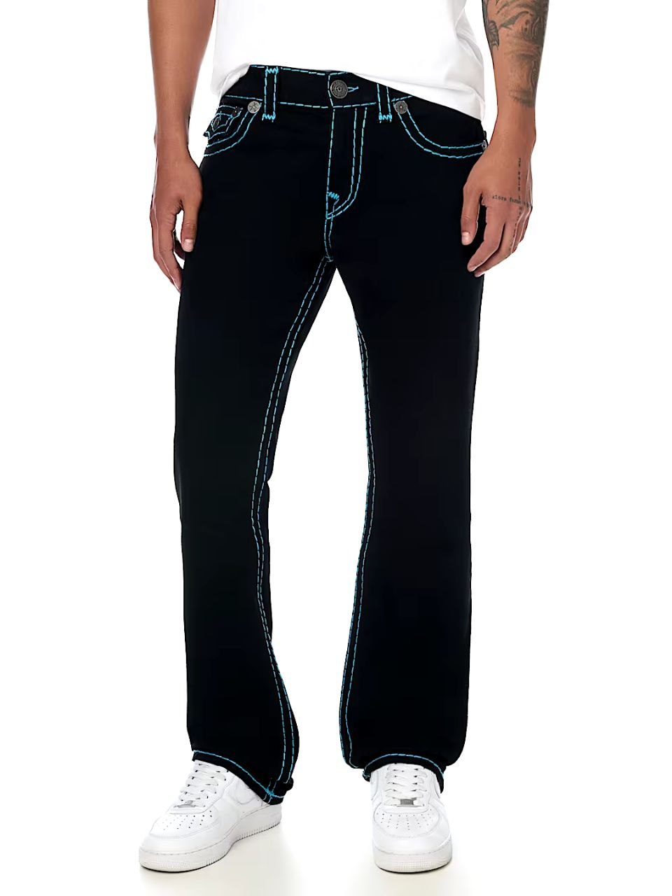 True Religion ricky super t flap straight jean 34