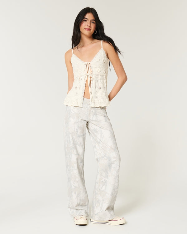 Hollister Low-Rise Medium Wash Baggy Jeans