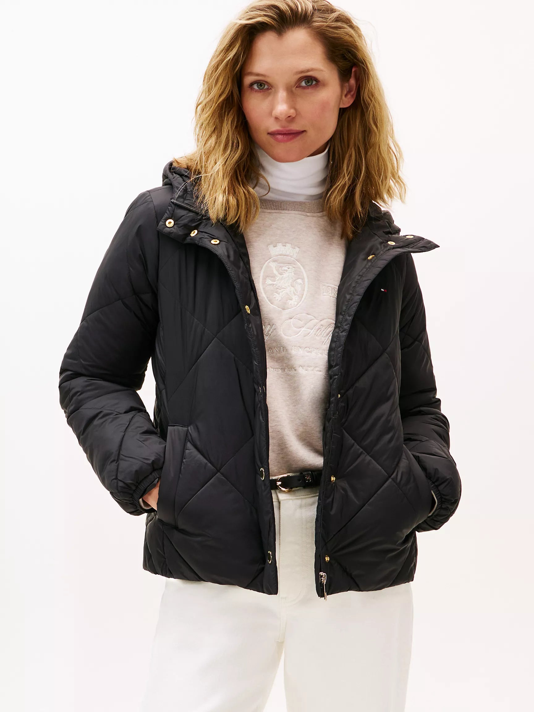 Tommy Hilfiger Lightweight Hooded Padded Quilted Jacket