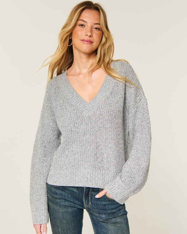 Hollister V-Neck Shaker Sweater