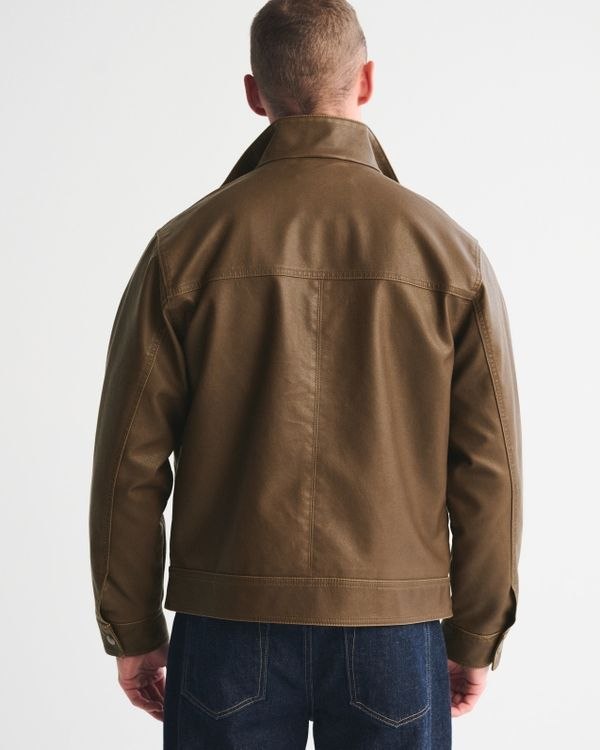 Abercrombie & Fitch Vegan Leather Zip Jacket