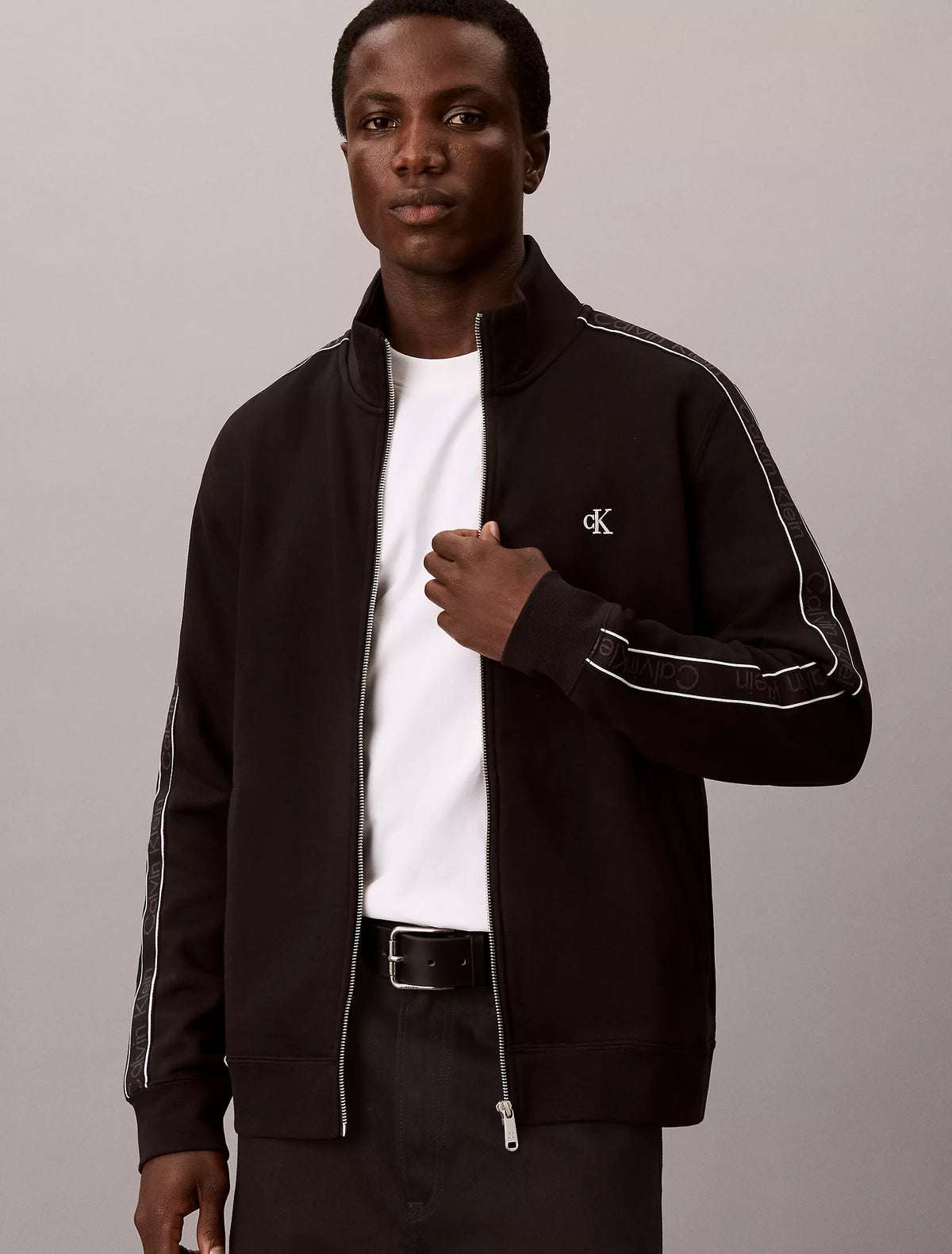 Calvin Klein Logo Tape Full Zip Jacket