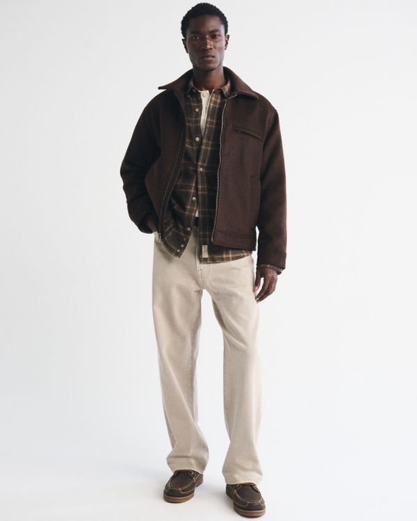 Abercrombie & Fitch Wool-Blend Zip Jacket