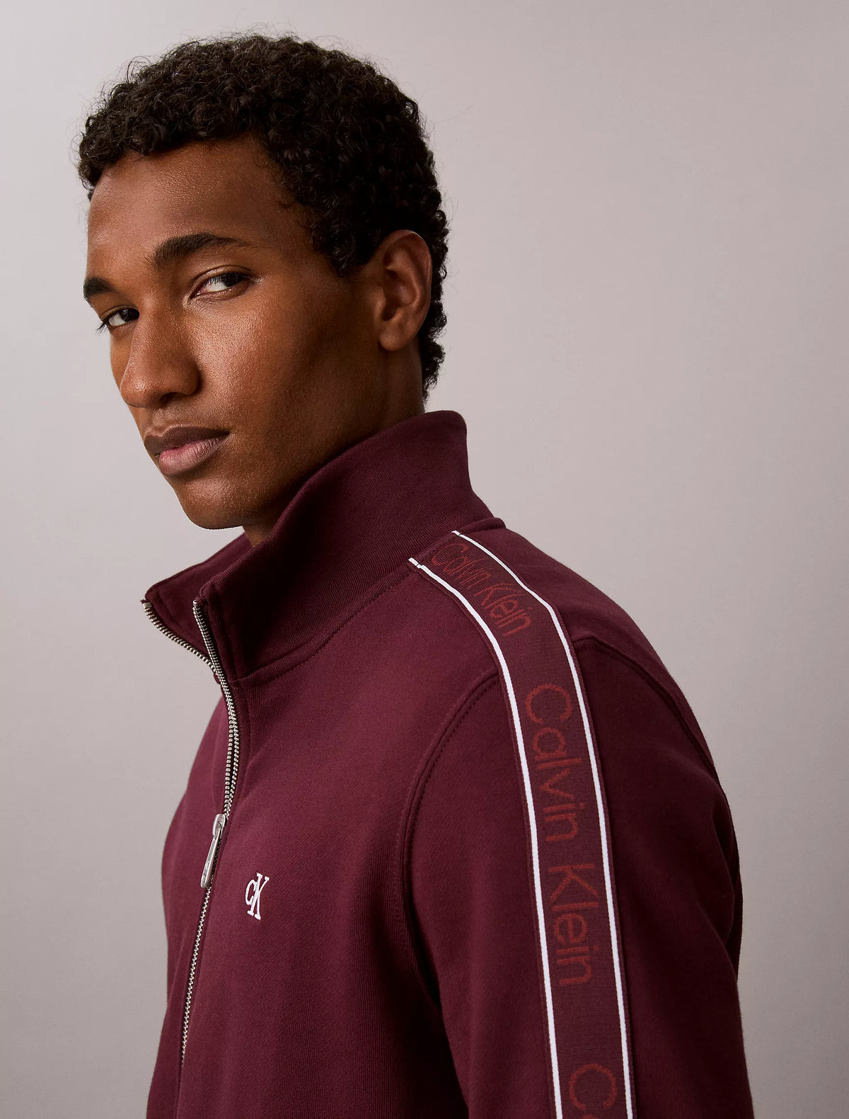 Calvin Klein Logo Tape Full Zip Jacket