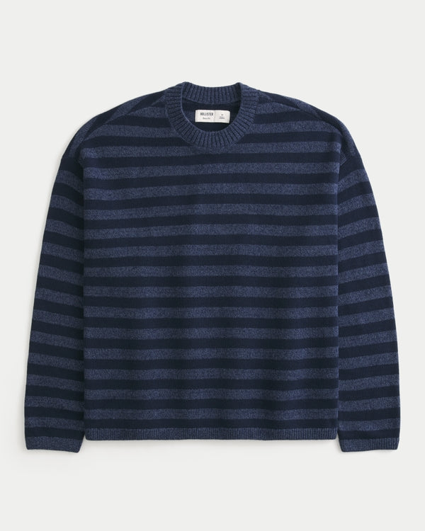 Hollister Boxy Striped Crew Sweater