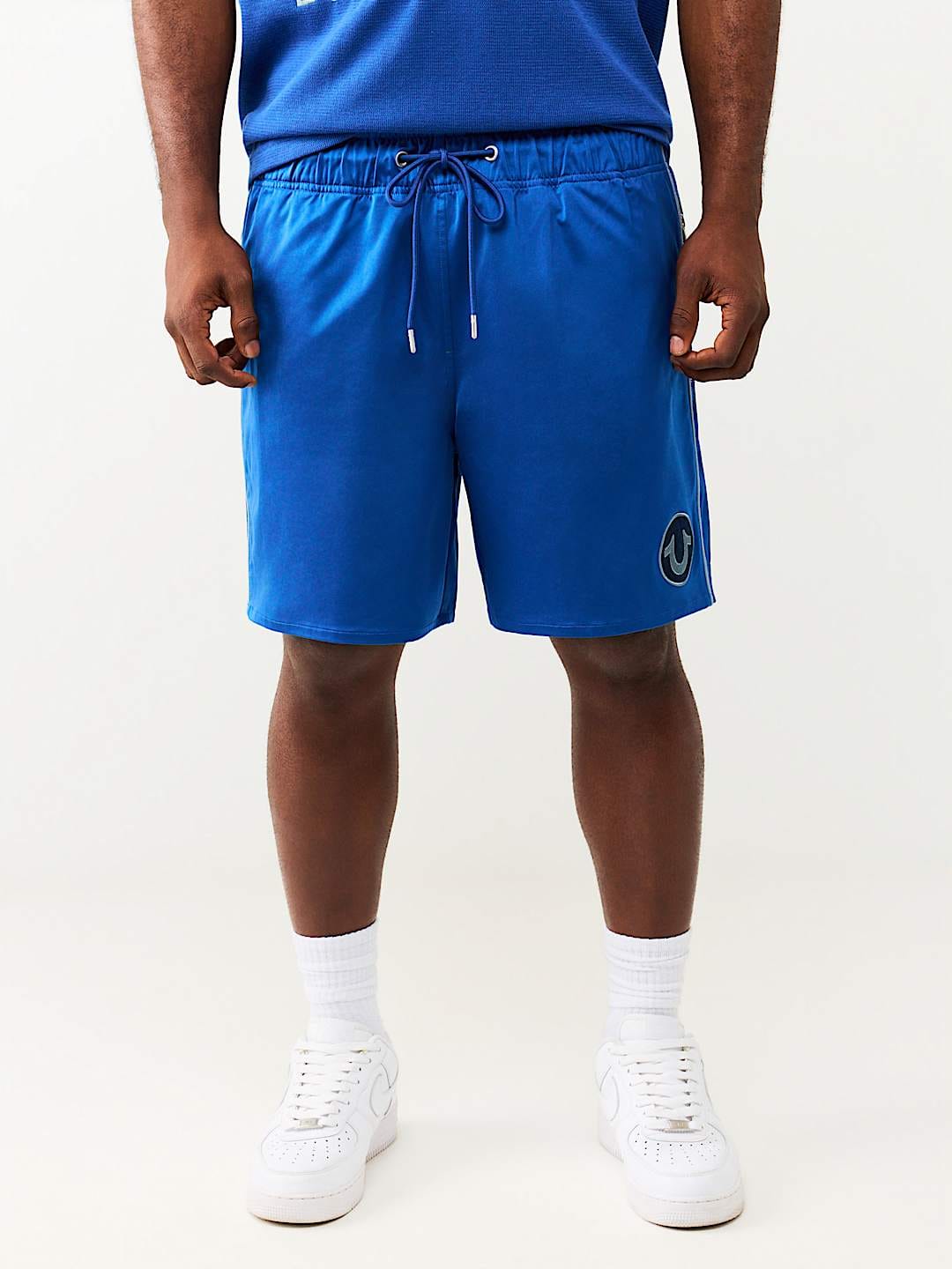 True Religion mesh block satin short