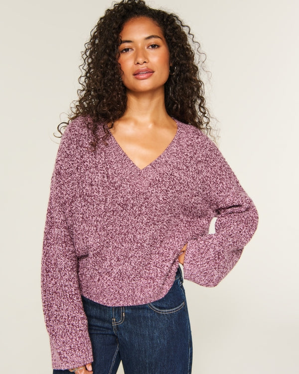 Hollister V-Neck Shaker Sweater