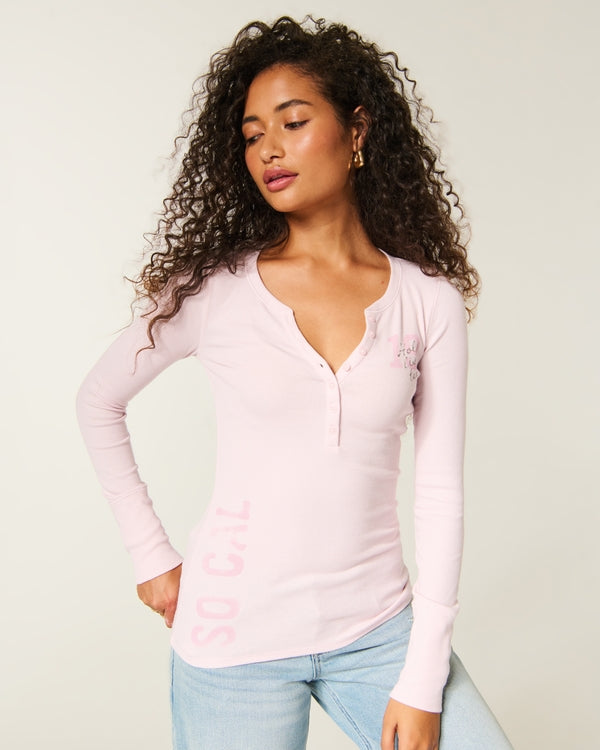 Hollister Logo Graphic Henley