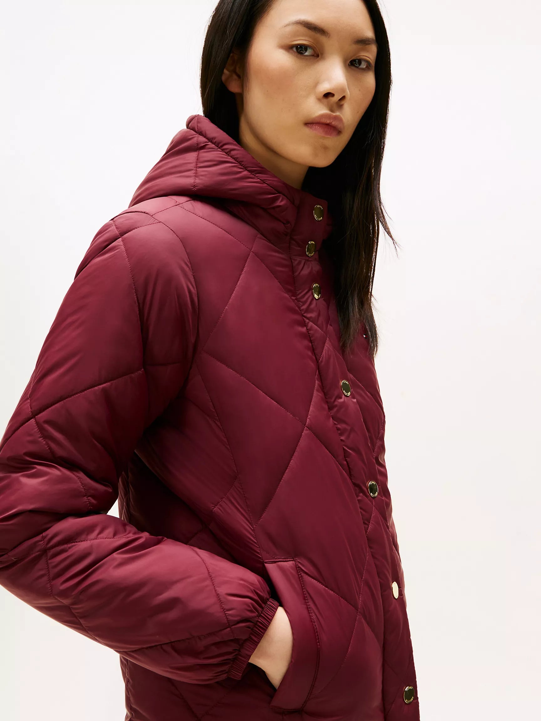 Tommy Hilfiger Lightweight Hooded Padded Quilted Jacket