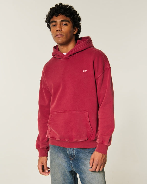 Hollister Boxy Washed Icon Hoodie