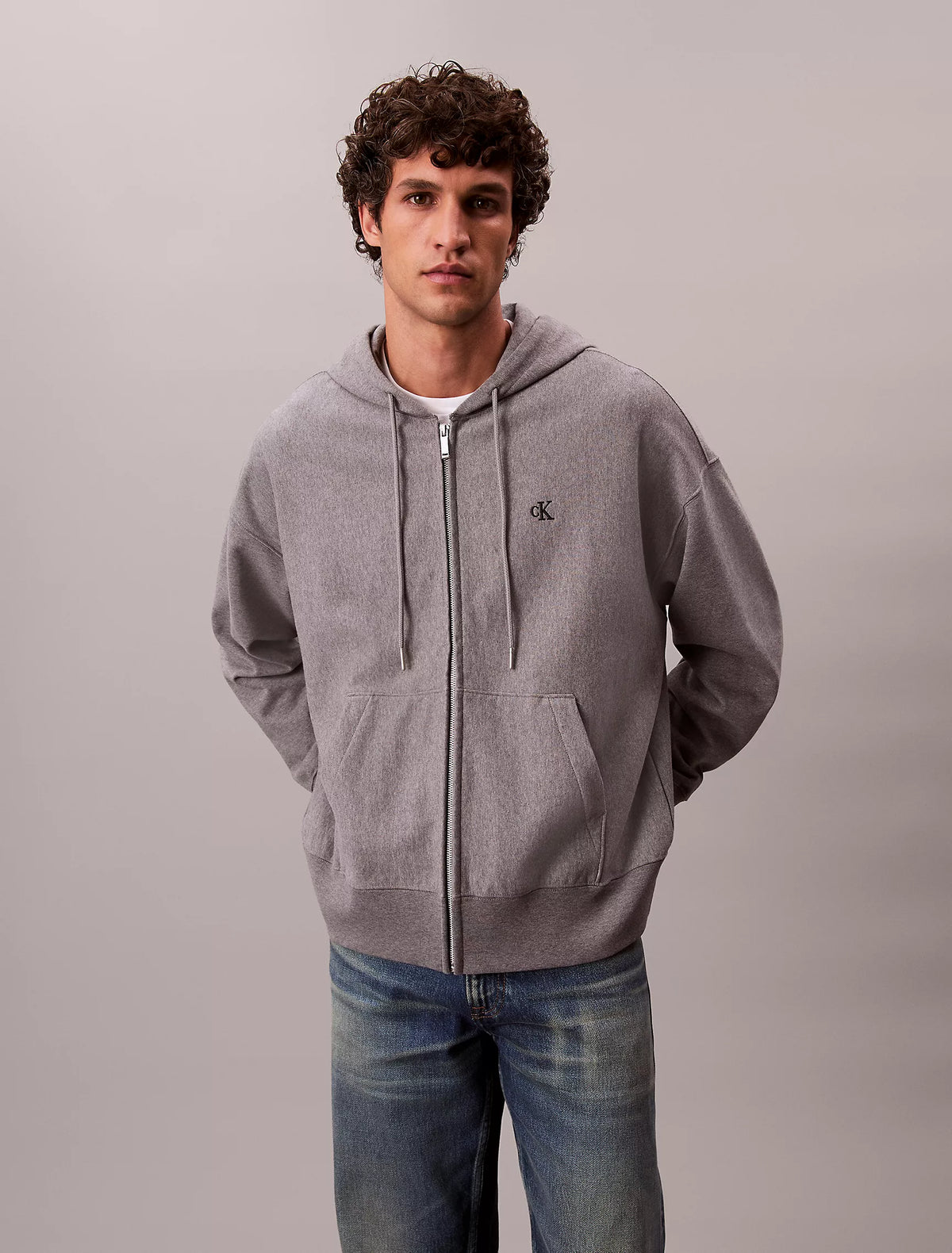 Calvin Klein Premium Terry Relaxed Zip Hoodie
