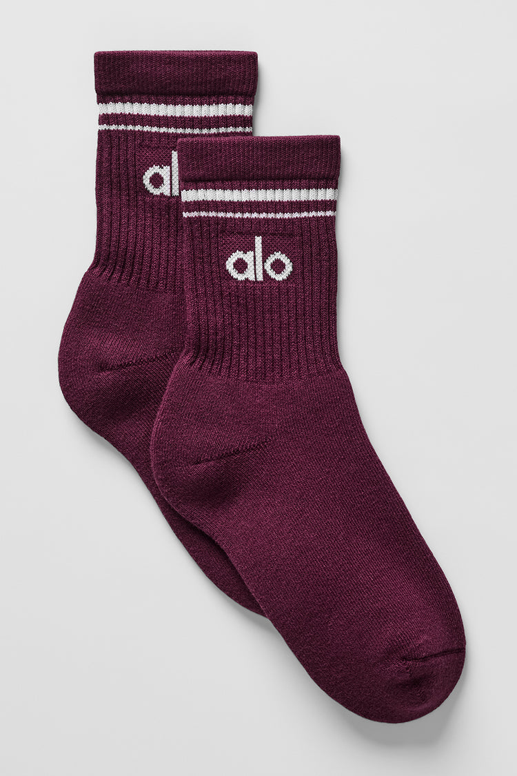 Alo Unisex Half-Crew Throwback Sock