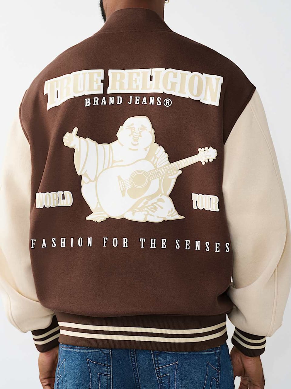 True Religion WORLD TOUR FLEECE VARSITY JACKET