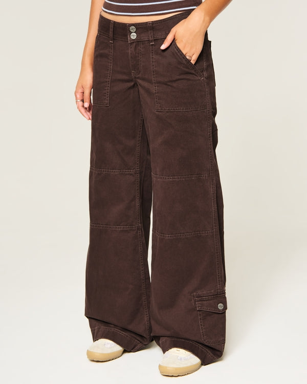 Hollister Andi Adjustable Waist Low-Rise Wide-Leg Pants