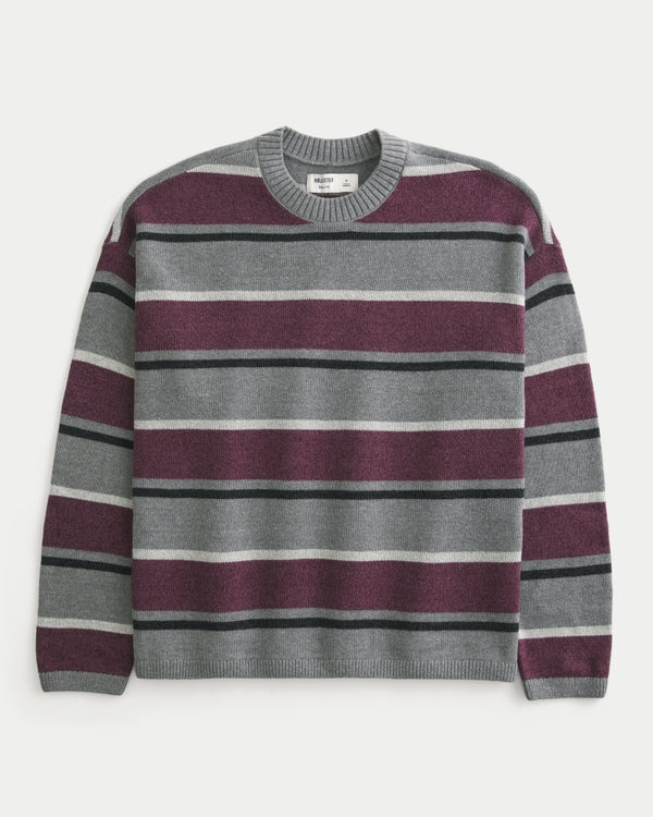 Hollister Boxy Striped Crew Sweater