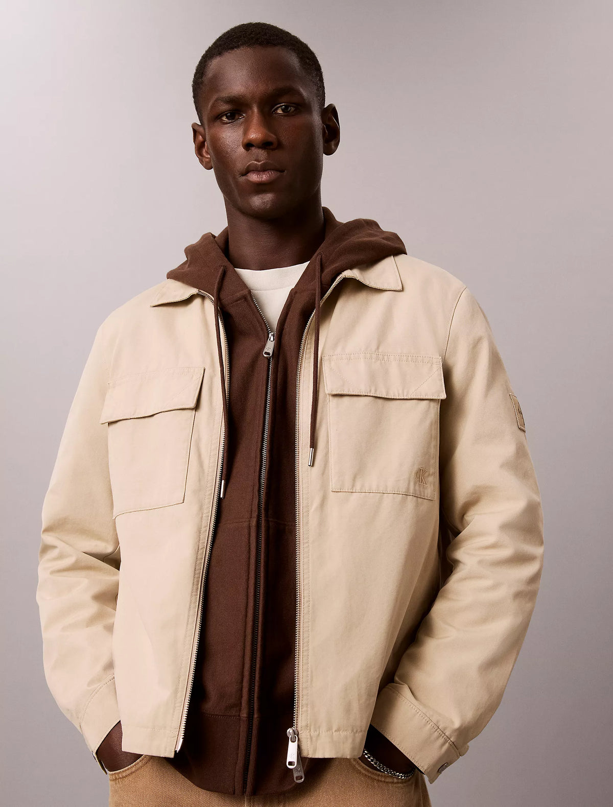 Calvin Klein Premium Terry Relaxed Zip Hoodie