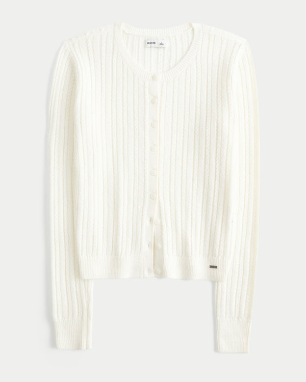 Hollister Textural Cable-Knit Cardigan