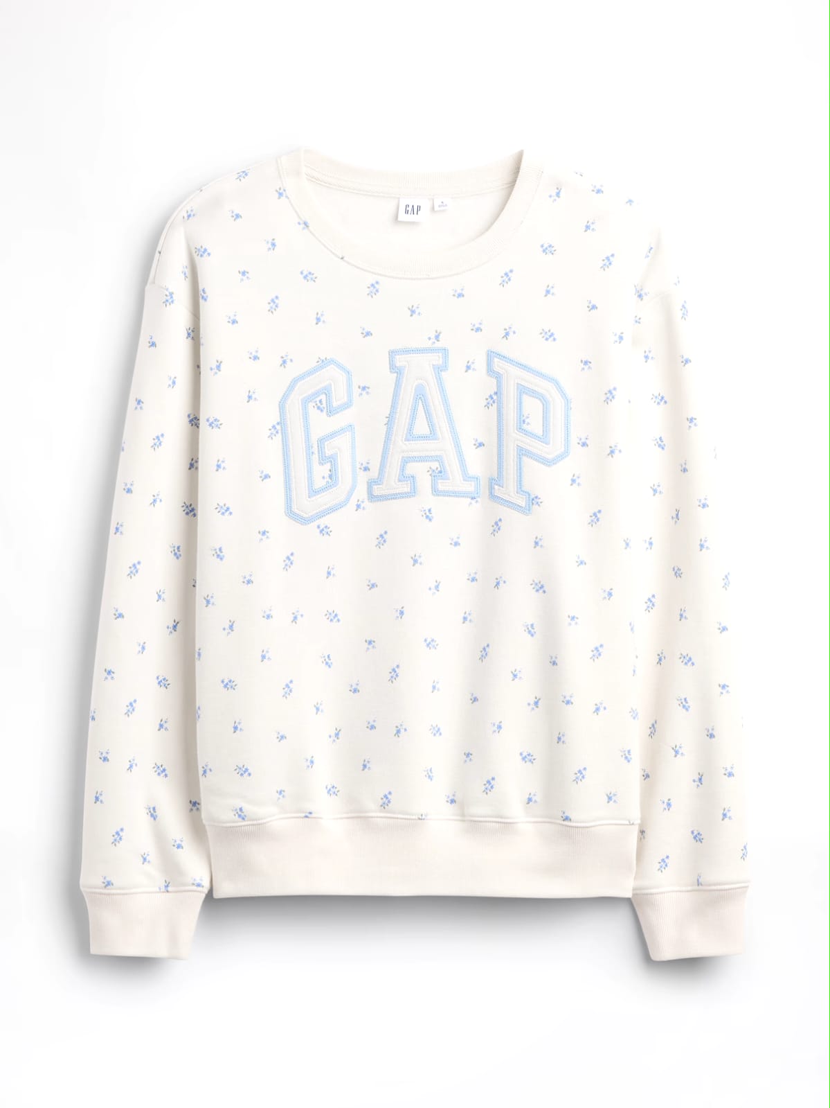 White Blue Floral 