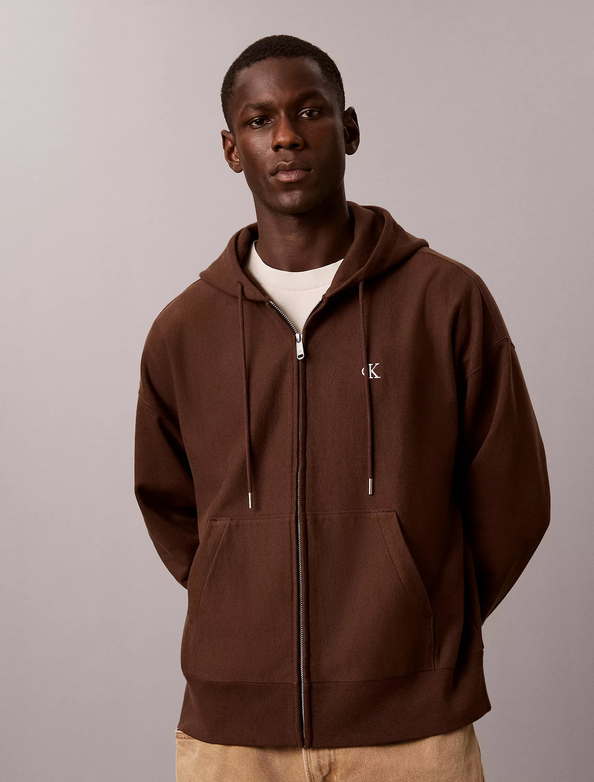 Calvin Klein Premium Terry Relaxed Zip Hoodie