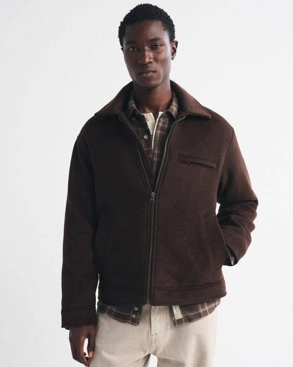 Abercrombie & Fitch Wool-Blend Zip Jacket
