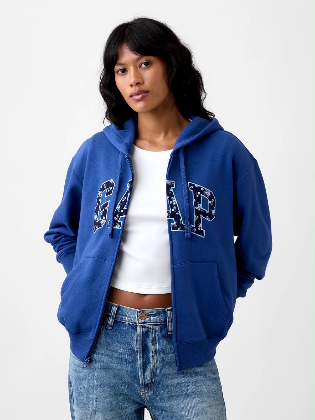 Relaxed Gap Logo Zip Hoodie