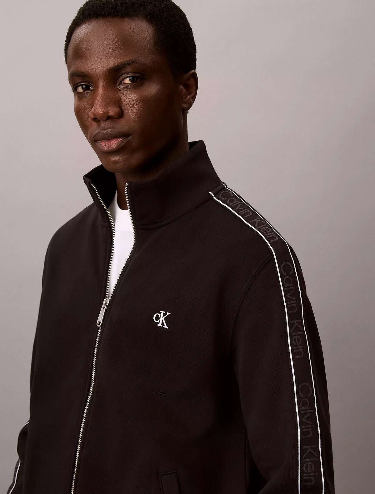 Calvin Klein Logo Tape Full Zip Jacket