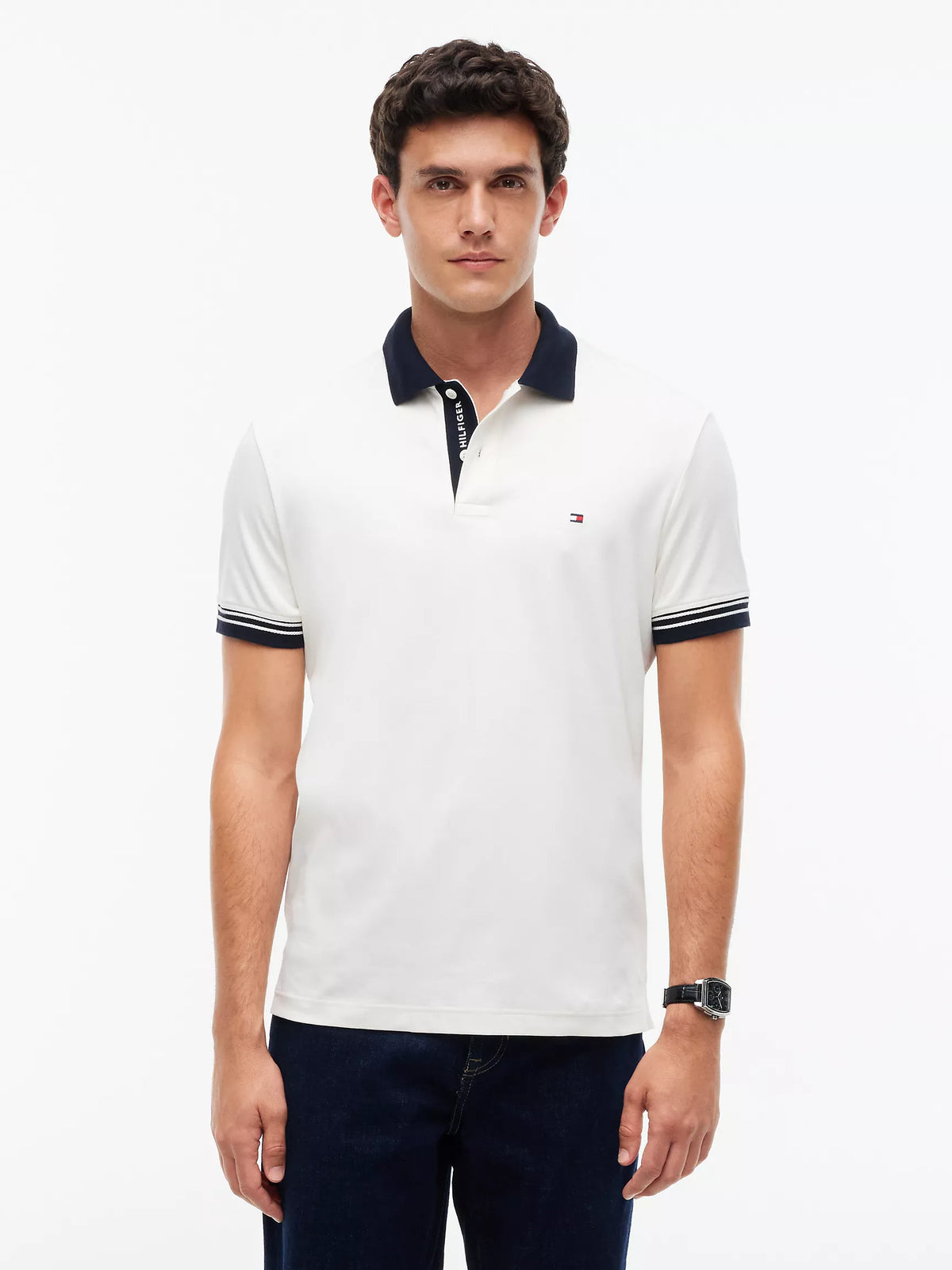 Tommy Hilfiger Regular Fit Tipped Smooth Cotton Polo