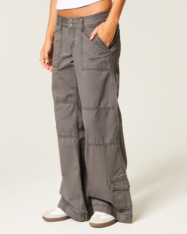 Hollister Andi Adjustable Waist Low-Rise Wide-Leg Pants