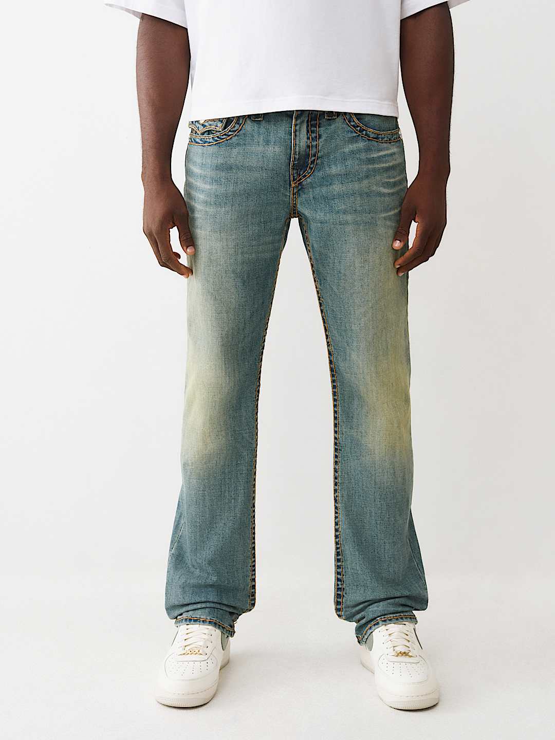 True Religion ricky super t straight jean 34