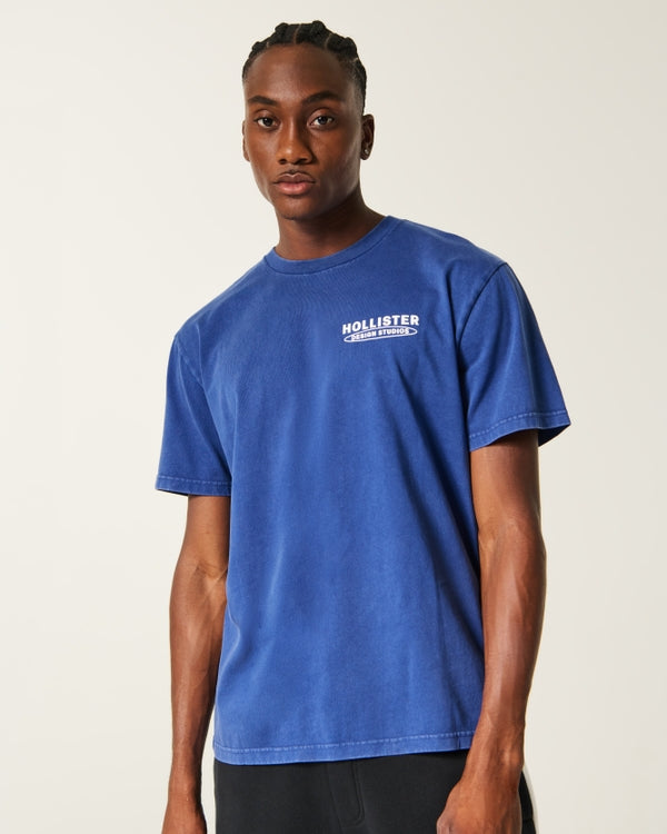 Hollister Boxy Heavyweight Logo Graphic Tee