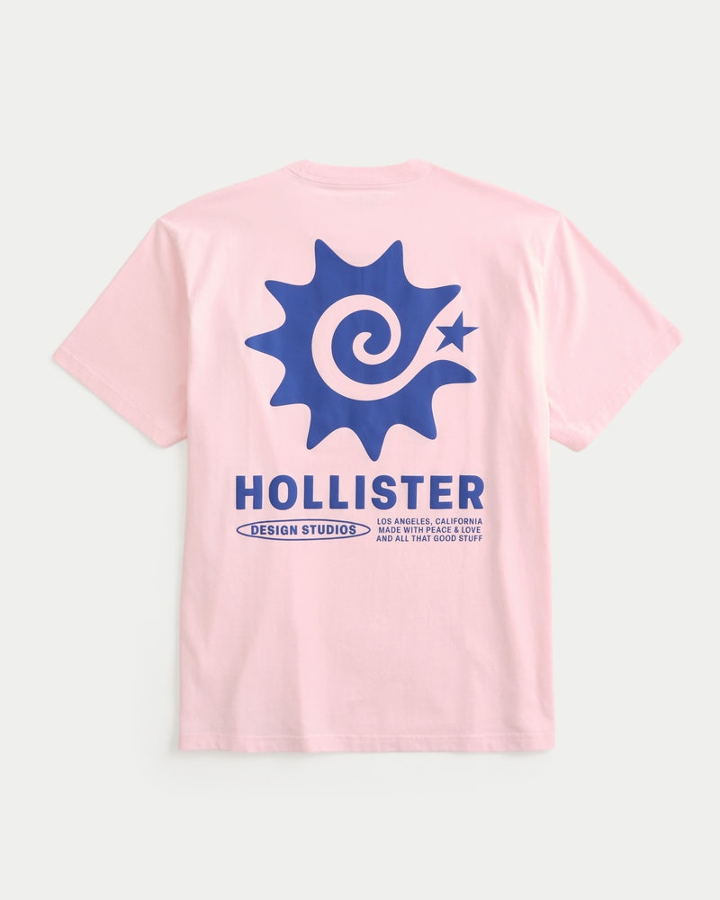 Hollister Boxy Heavyweight Logo Graphic Tee