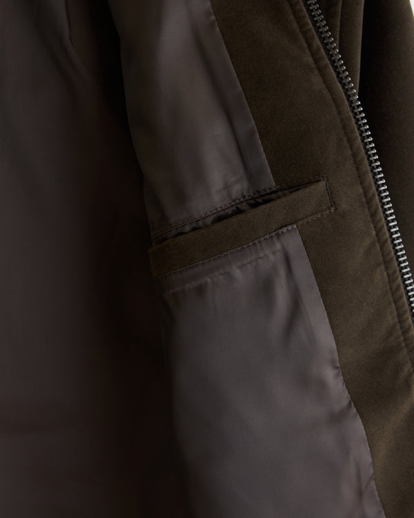 Abercrombie & Fitch Easy Vegan Suede Zip Trucker Jacket