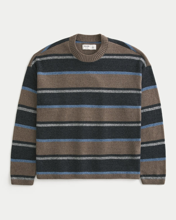 Hollister Boxy Striped Crew Sweater