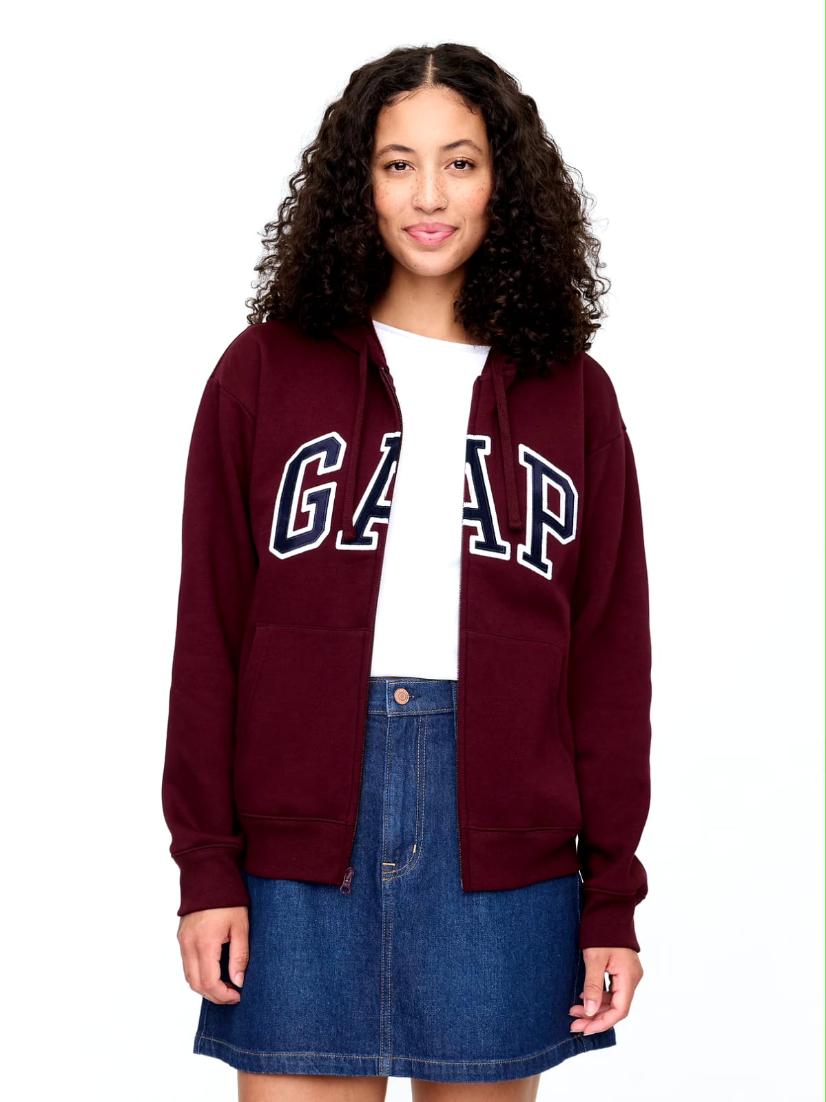 Relaxed Gap Logo Zip Hoodie