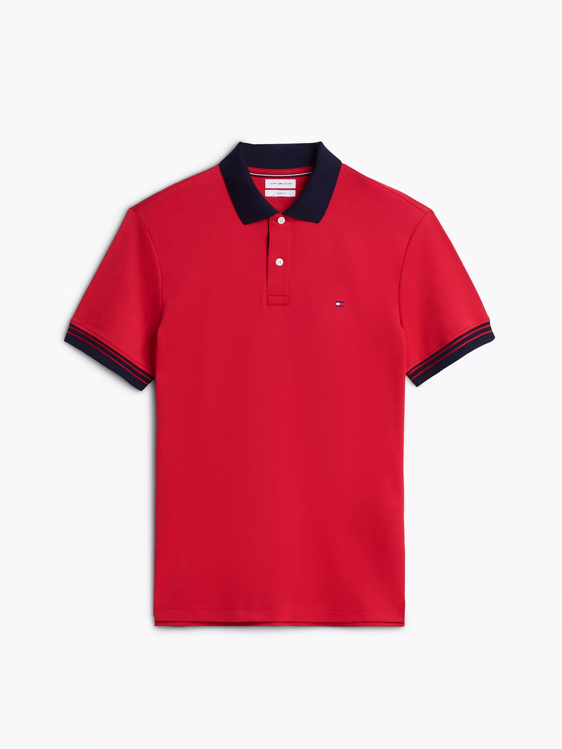 Tommy Hilfiger Regular Fit Tipped Smooth Cotton Polo