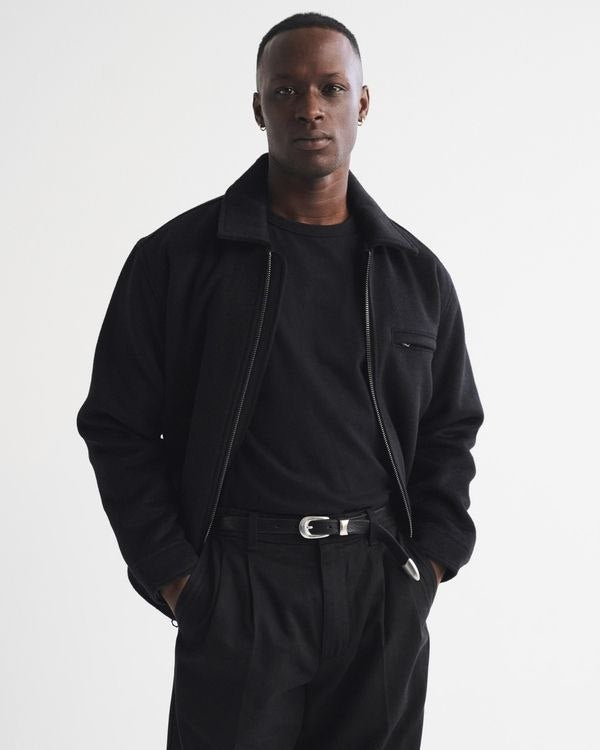 Abercrombie & Fitch Wool-Blend Zip Jacket