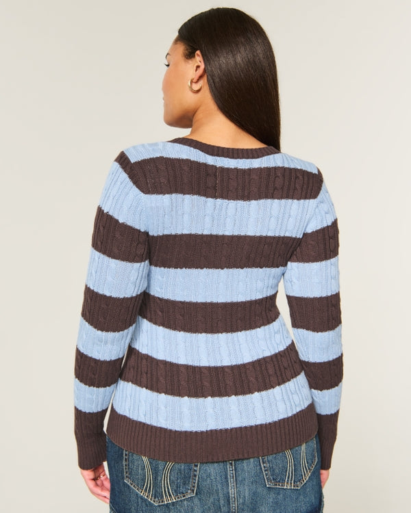 Hollister Ivy Cable-Knit V-Neck Sweater