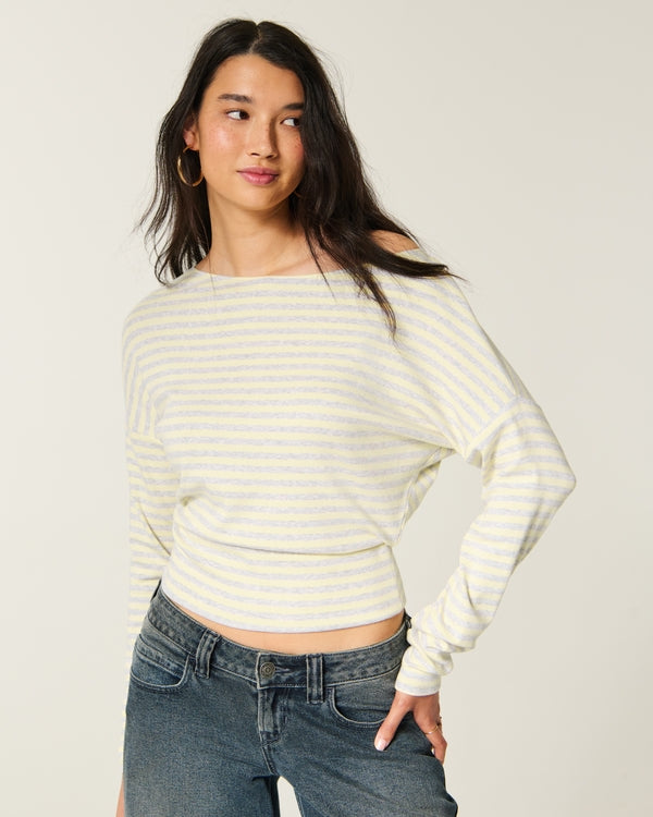 Hollister Banded Knit Off-the-Shoulder Top