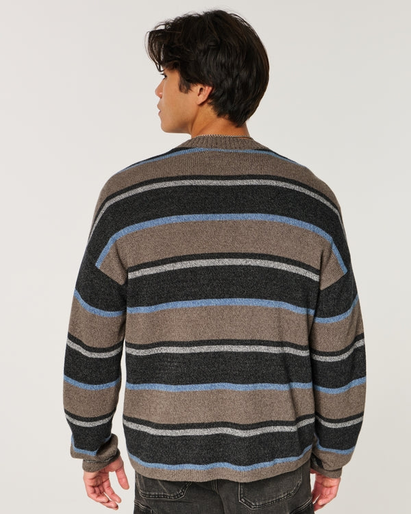Hollister Boxy Striped Crew Sweater