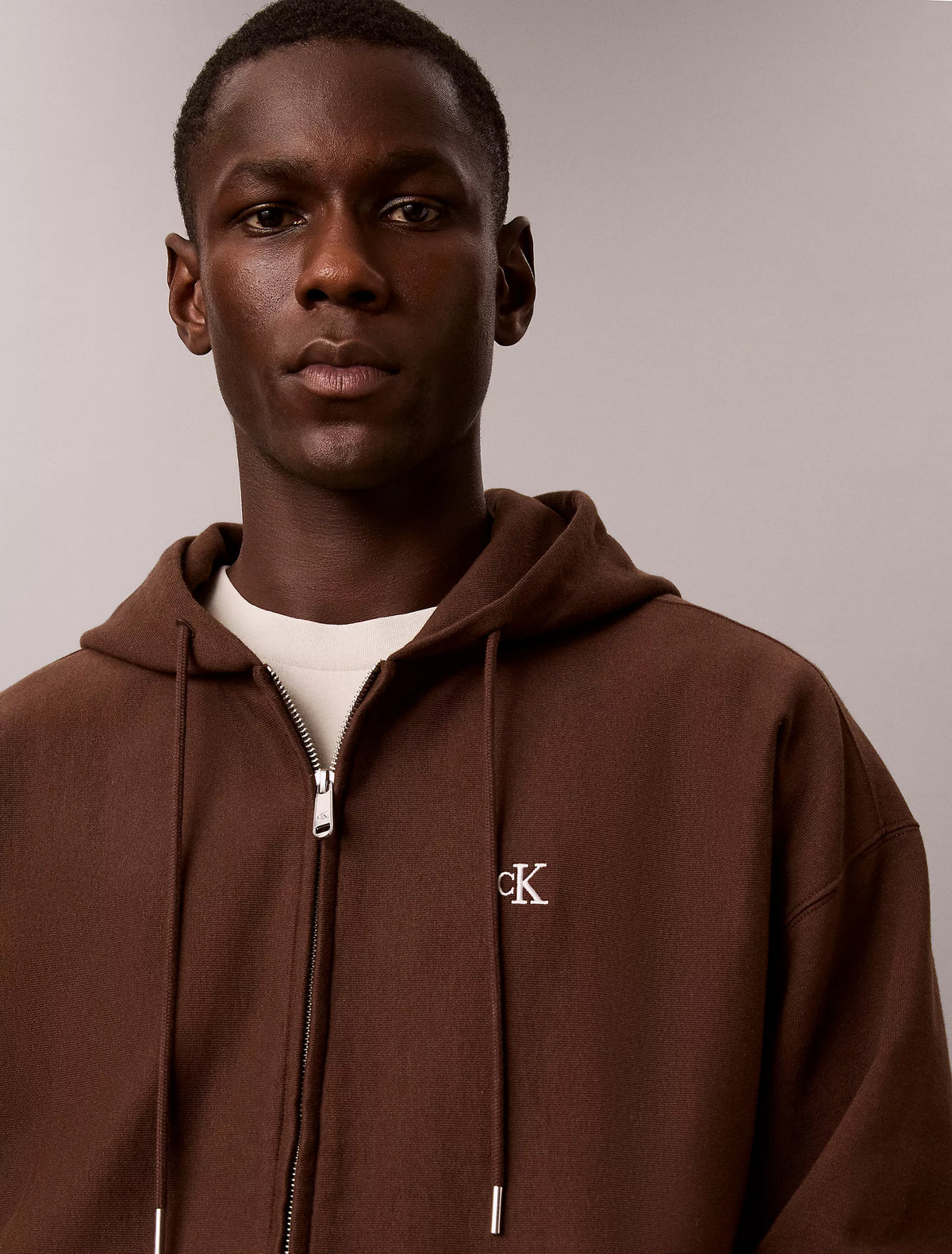 Calvin Klein Premium Terry Relaxed Zip Hoodie