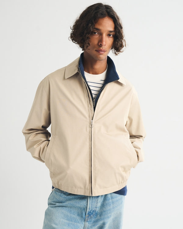 Abercrombie & Fitch Denim Harrington Jacket